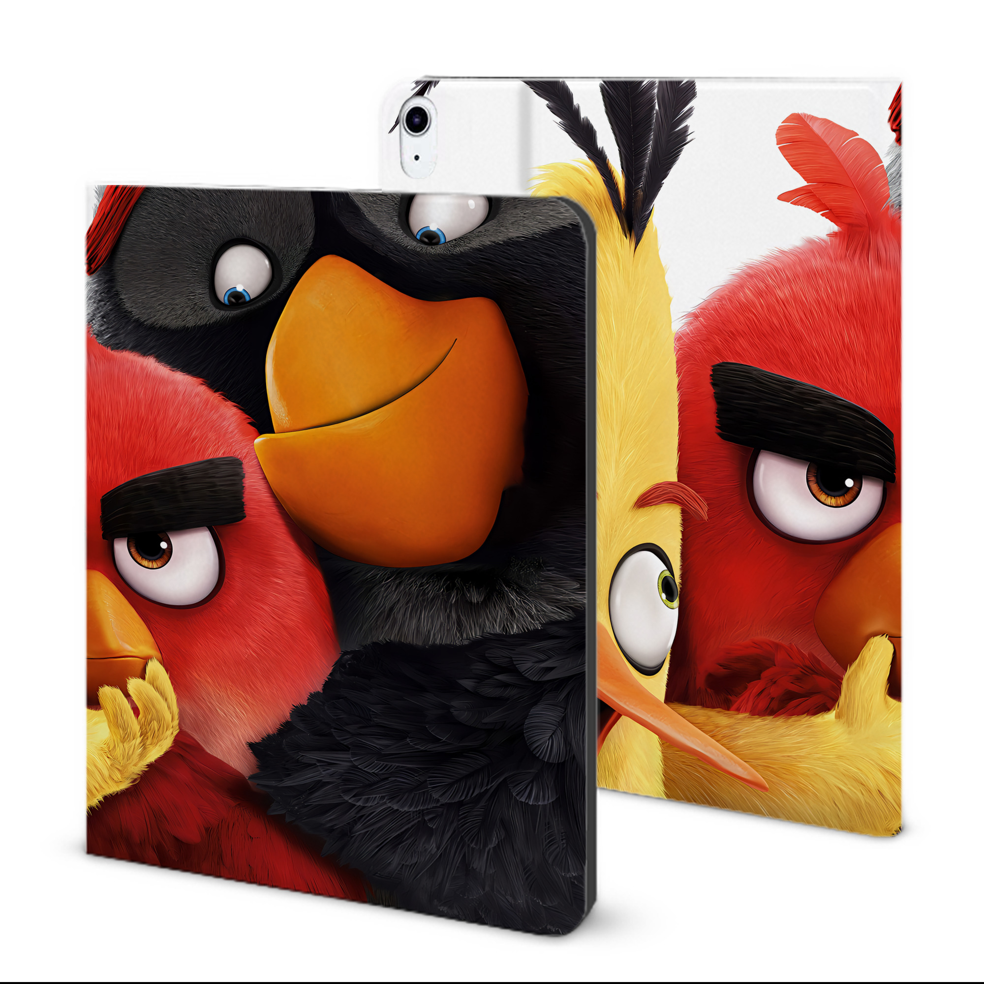 （画像用） Angry Birds アングリーバード IPad ケース ブック型 PUレザー TPU 耐衝撃 軽量 薄型 ペン収納なし 全面保護 IPad 各モデル対応
